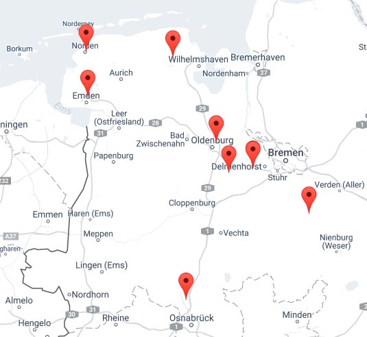 Screenshot Standortkarte